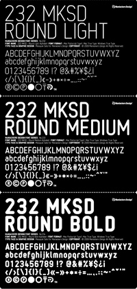 Thumbnail image for Free Font: 232 MKSD Round