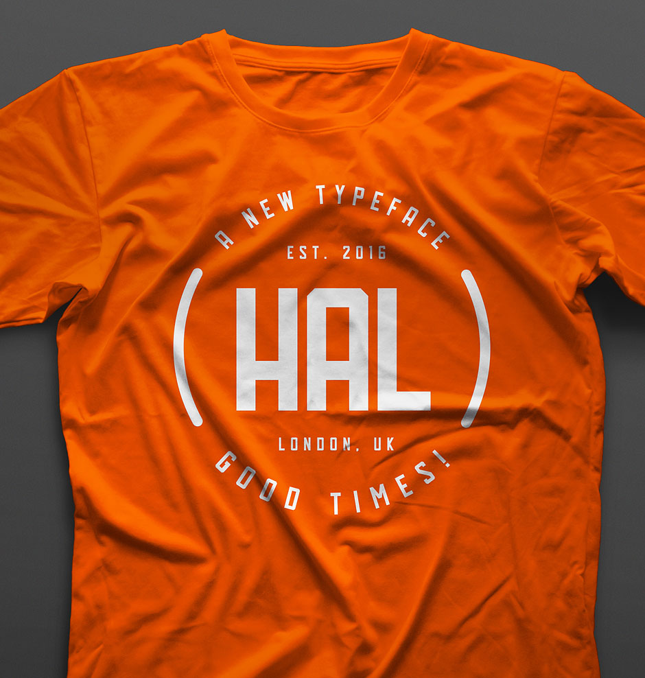 hal-free-font-typeface-typography-t-shirt